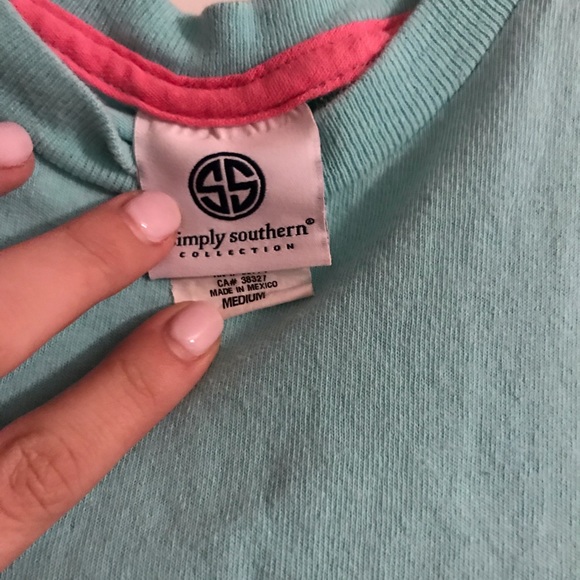 Simply southern long sleeve turquoise T-shirt - Picture 5 of 5